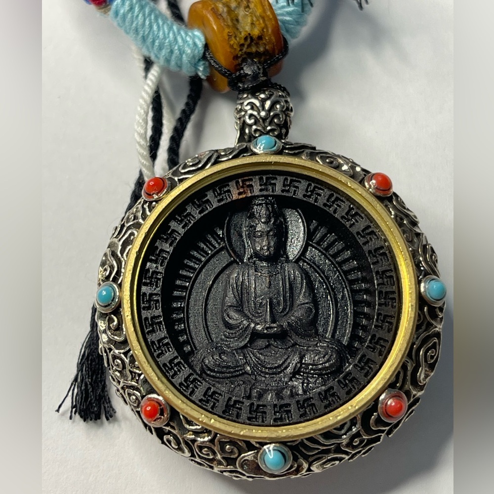 Guan Yin Spinner Pendant Necklace/ Buddha/ Lucky Pendant
